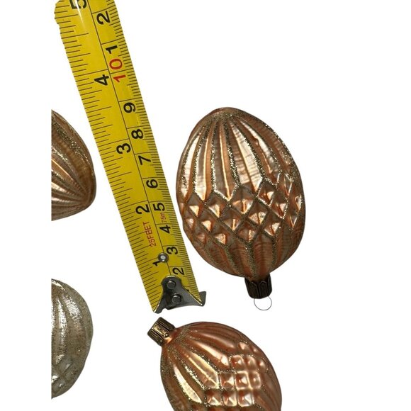 Vintage Blown Glass Glitter Christmas Ornaments Czech Lot of 4 - Picture 13 of 13